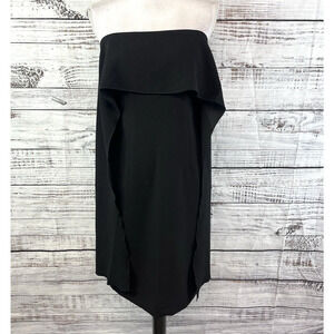 Trina Turk Los Angels Little Black Cape Dress size 2 Wedding Cocktail Evening